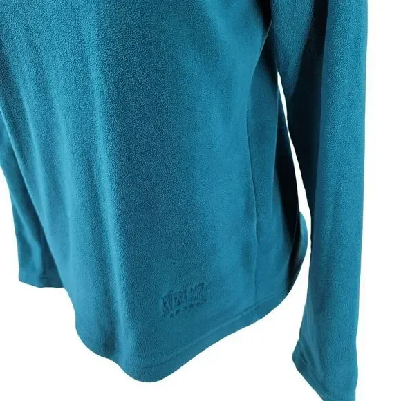 Everlast Fleece Pullover Womens Size Large Sweater Teal Zippper - Picture 7 of 9